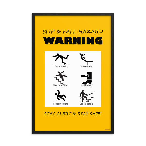Slip Trip and Fall prevention Tips, Posters, Quiz.
